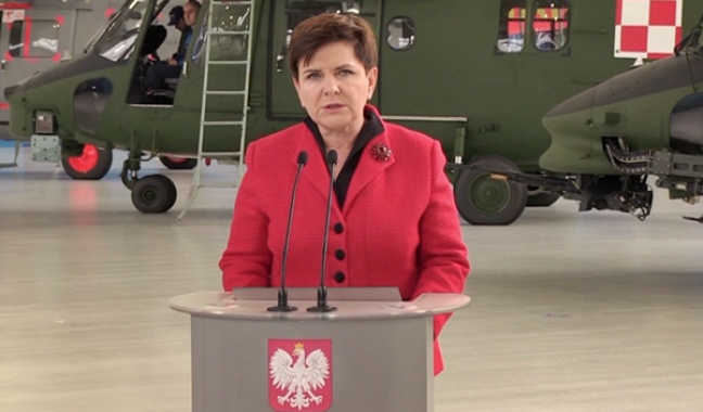 Premier Szydło: chcemy, by sprzęt dla polskiej armii produkowany był w Polsce
