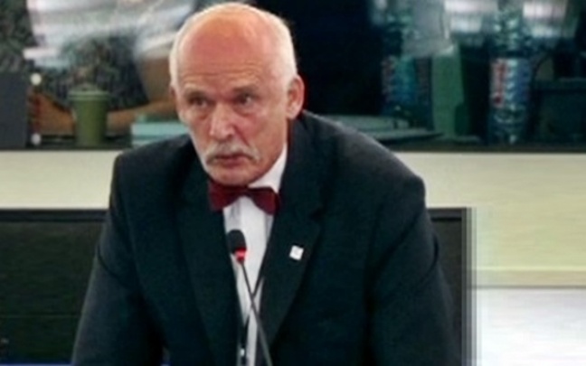 Korwin-Mikke został ukarany przez Prezydium  PE