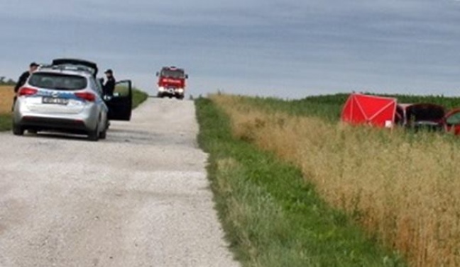 W polu kukurydzy znaleziono auto ze zwłokami mężczyzny