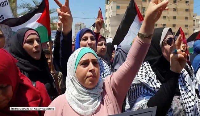 Protesty w Strefie Gazy przeciwko planom aneksji Zachodniego Brzegu przez Izrael