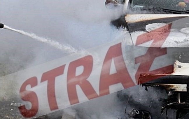 Para spłoneła w samochodzie   