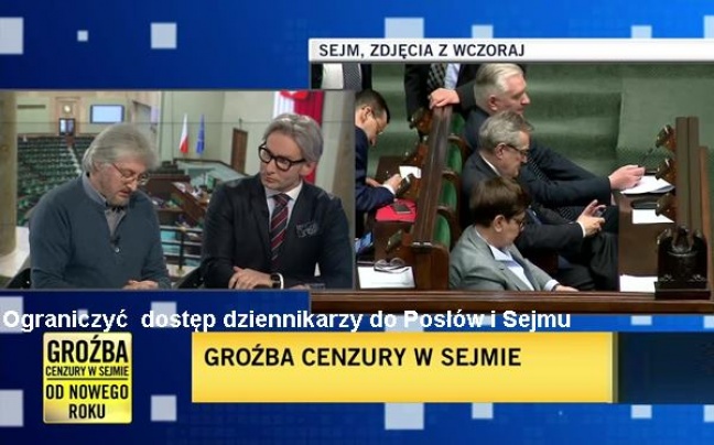 Komentarze w sprawie ograniczeń dla dziennikarzy w Sejmie