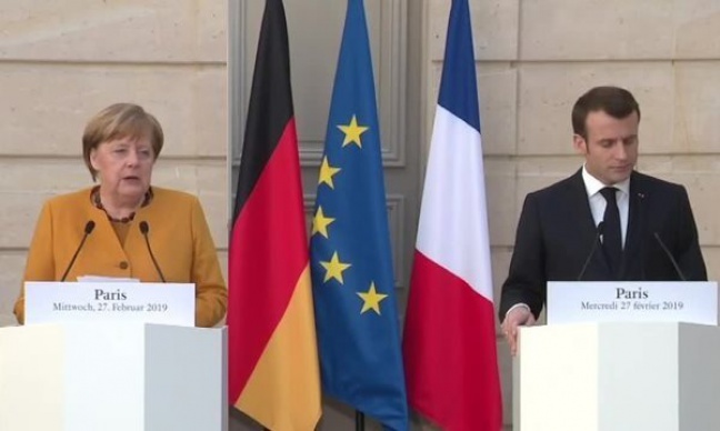 E. Macron i A. Merkel jednym głosem o brexicie